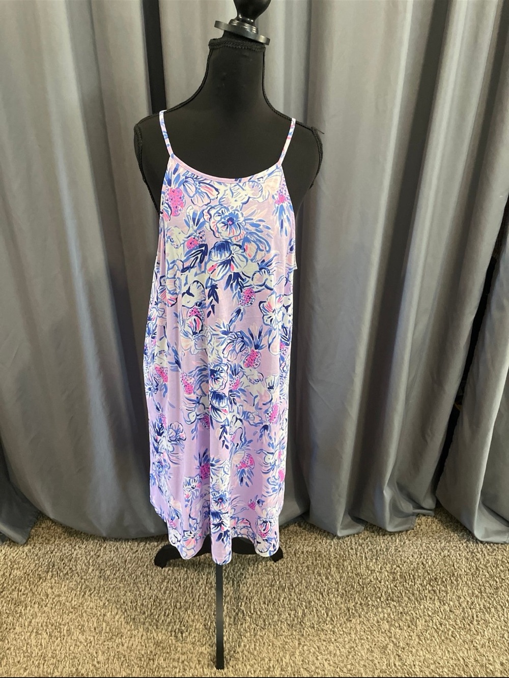 Lilly Pulitzer NWOT Margot sleeveless dress lilac trunks in the air large
